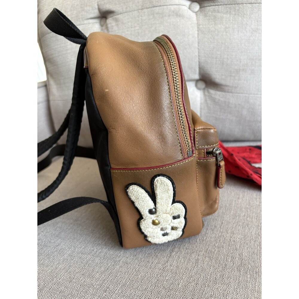 COACH X DISNEY F59356 MICKEY MOUSE SMALL Leather BACKPACK Patched LIMITED EDIT - Picture 6 of 8